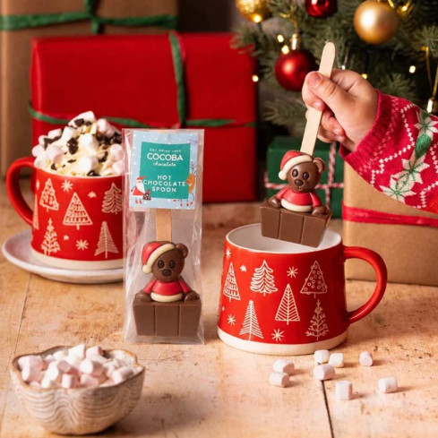 Teddy Bear Christmas Hot Chocolate Spoon