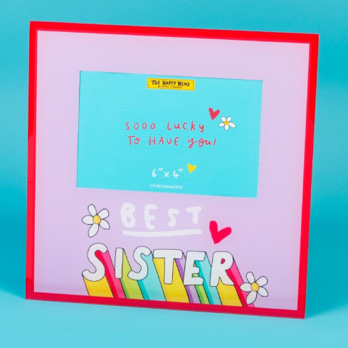 The Happy News Best Sister Glass Photo Frame