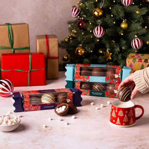 Milk Hot Chocolate Bombes Cracker