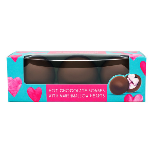 Cocoba Luxury Hot Chocolate Bombes with Heart Marshmallows