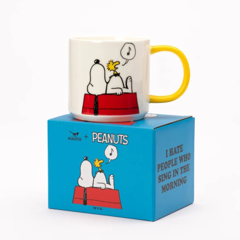 I Hate People Who Sing in the Morning Snoopy Mug